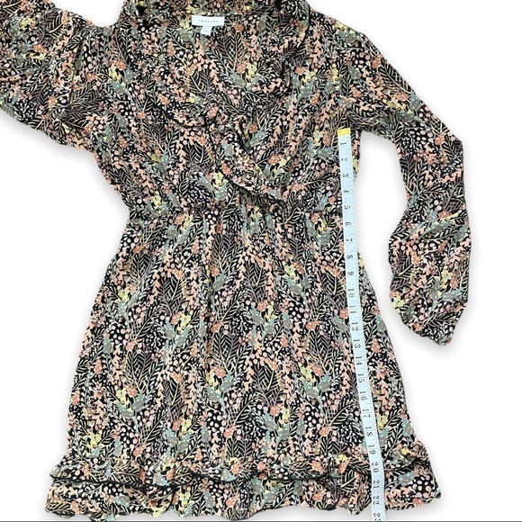 Top Shop Fall Floral Print Ruffle Accent Fit and Flare Dress sz 4 - Picture 10 of 14